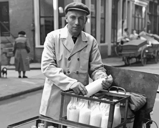 Vintage Milkman Paint By Numbers