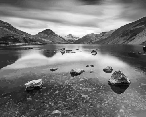 Black And White Wast Water Paint By Numbers