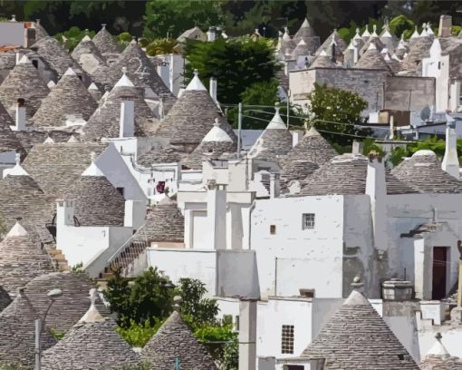 Italy Trulli Alberobello Paint By Number