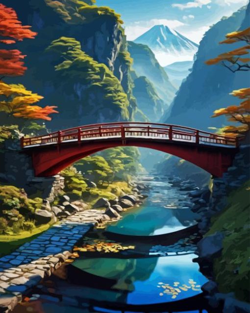 Japan Wooden Bridge Paint By Numbers