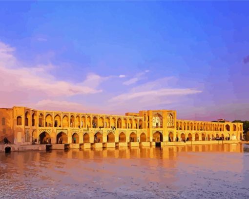 Khaju Bridge Isfahan Paint By Number