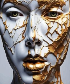 Kintsugi Woman Face Paint By Numbers
