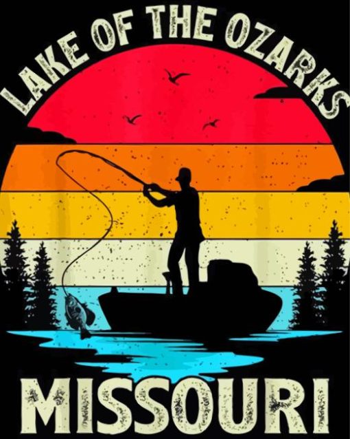 Lake Of The Ozarks Poster Paint By Numbers