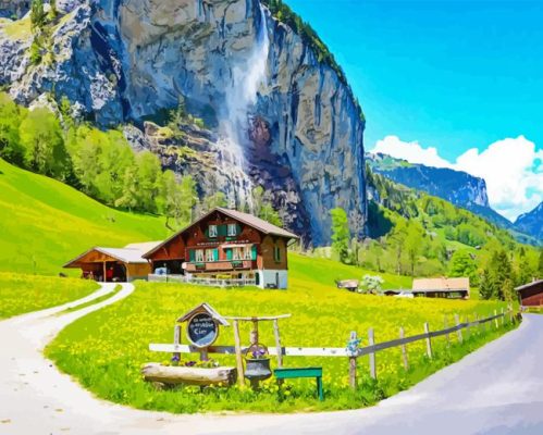 Lauterbrunnen Switzerland Paint By Number