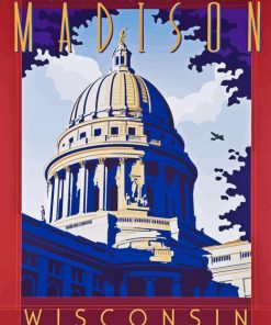 Madison Wisconsin Poster Paint By Number