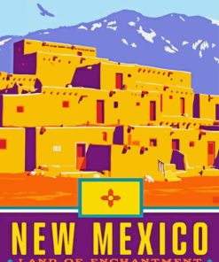 Mexico Taos Poster Paint By Number