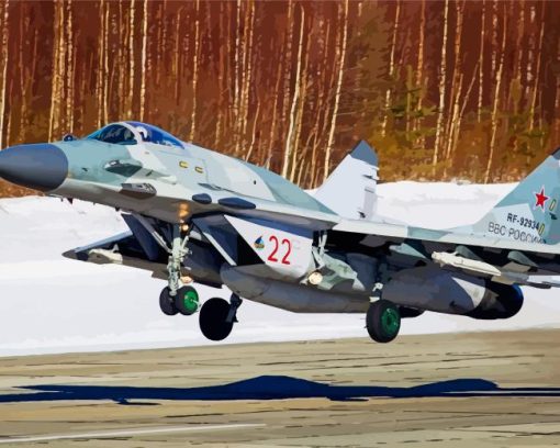 Mig 29 Fulcrum Paint By Numbers