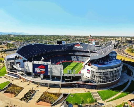 Mile High Stadium Paint By Number