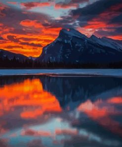 Mount Rundle At Sunset Paint By Numbers