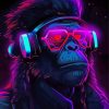 Neon Chimpanzee Paint By Number