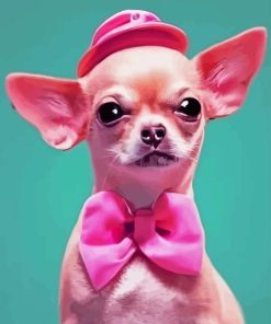 Pink Chihuahua Dog Paint By Numbers