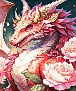 Pink Dragon Paint By Number