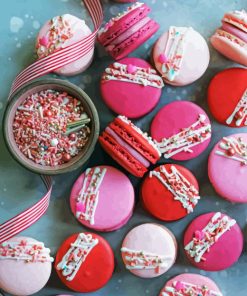 Pink Macarons Paint By Number