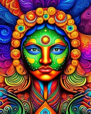 Psychedelic Woman Paint By Number