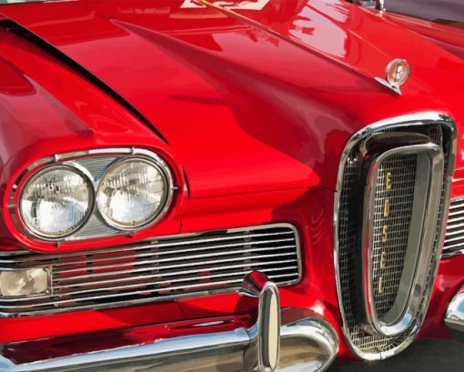 Red Ford Edsel Paint By Number