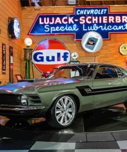Retro 1970 Ford Mustang Paint By Numbers