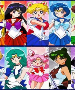 Sailor Scout Characters Paint By Number