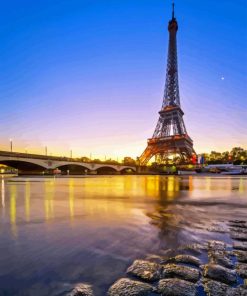 Seine River Eiffel Tower Paint By Numbers