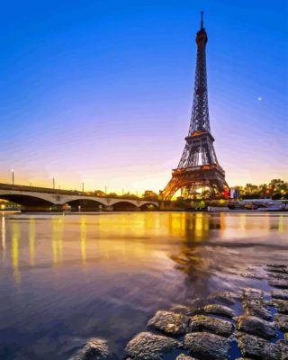 Seine River Eiffel Tower Paint By Numbers