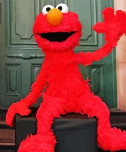 Sesame Elmo Paint By Numbers