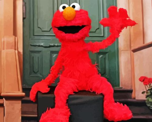 Sesame Elmo Paint By Numbers