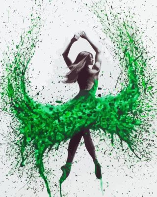 Splatter Ballerina Paint By Numbers