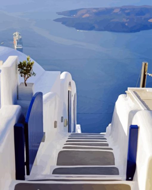 Stairs In Greece Paint By Number