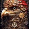 Steampunk Eagle Head Paint By Numbers