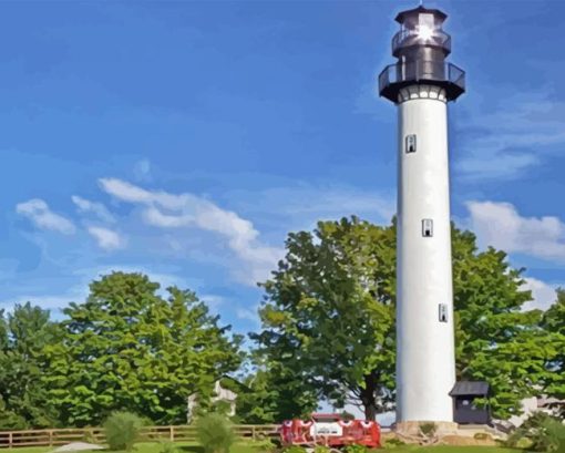 Summersville Lake Lighthouse Paint By Number