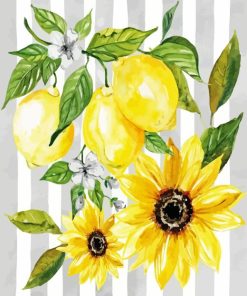 Sunflowers And Lemons Paint By Number
