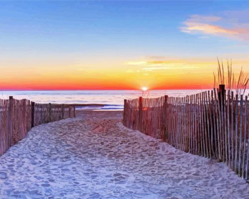 Sunset At Rehoboth Beach Paint By Number