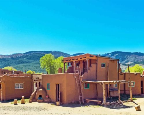 Taos Pueblo Paint By Numbers