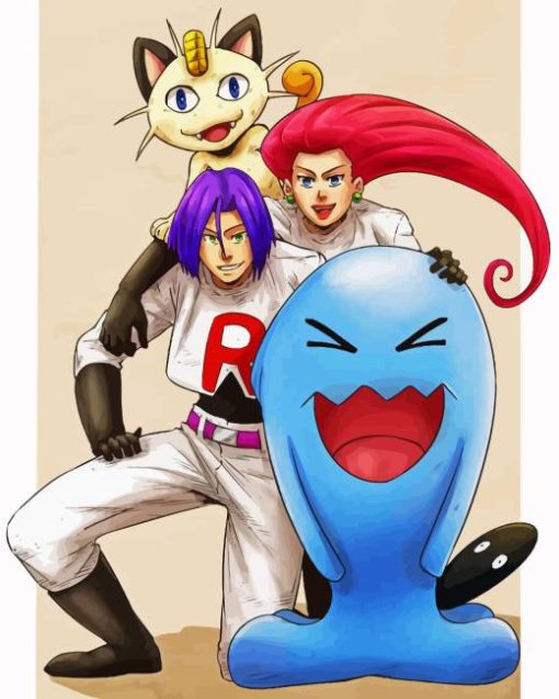 Team Rocket Pokemon Paint By Number