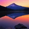 Trillium Lake At Sunset Paint By Numbers