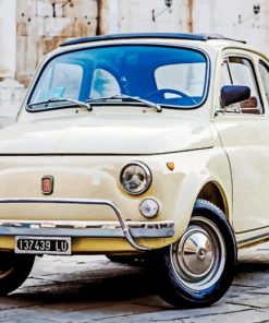 Vintage Fiat 500 Paint By Number