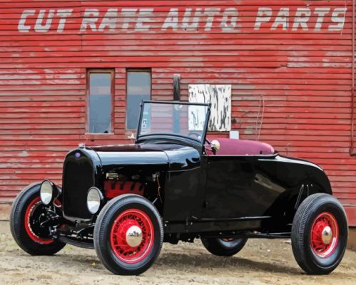 Vintage Ford Model A Paint By Numbers