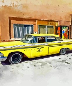 Vintage Yellow Edsel Paint By Number