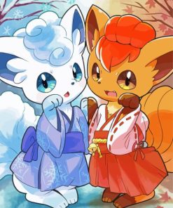 Vulpix Pokemon Anime Paint By Numbers
