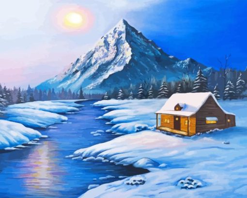 Winter Scene Art Paint By Numbers