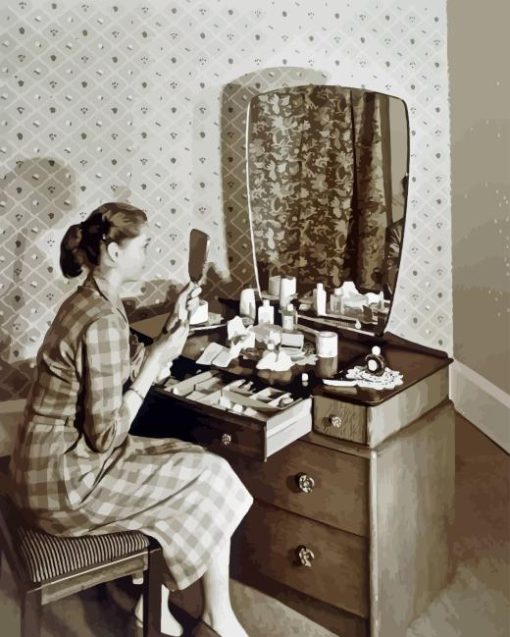 Woman At Dressing Table Paint By Numbers