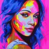 Zoe Saldana Pop Art Paint By Number