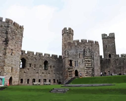 Caernarfon Castle Paint By Number