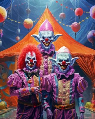 Killer Klowns From Outer Space Paint By Numbers