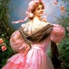 Lady In Pink Dress Paint By Number