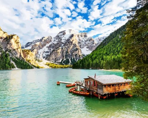 Lake Braies Paint By Number