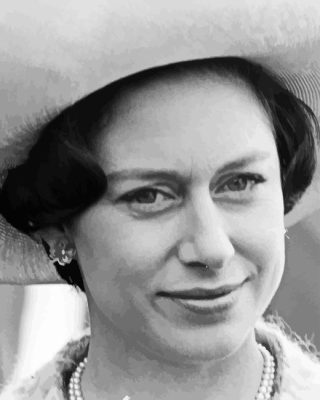 Monochrome Princess Margaret Paint By Numbers