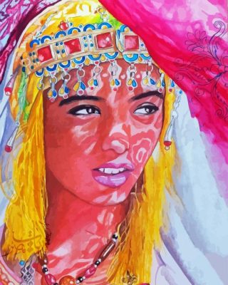 Moroccan Amazigh Girl Paint By Numbers