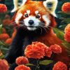 Panda With Flowers Paint By Number