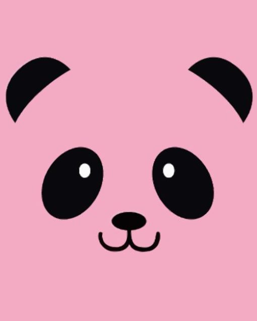 Pink Panda Paint By Number