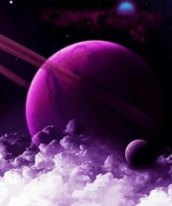 Purple Planet Paint By Numbers